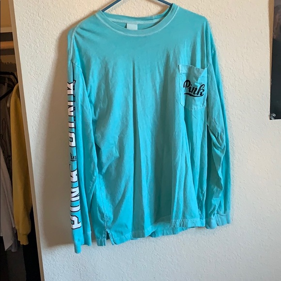 PINK Victoria's Secret Tops - Pink blue long sleeve